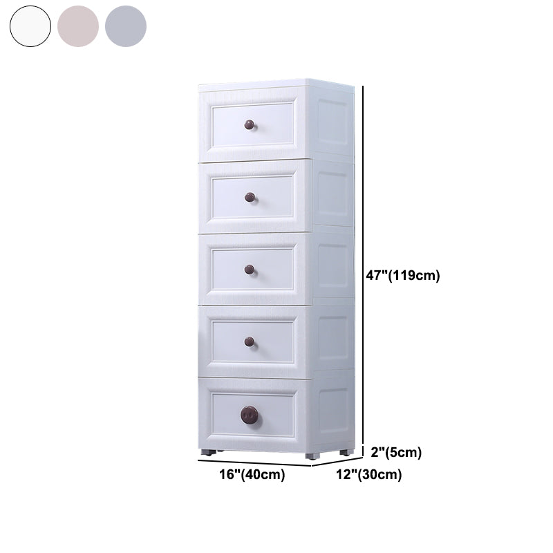 Contemporary Style Non-Hanging Armoire Plastic Home Storage Cabinet