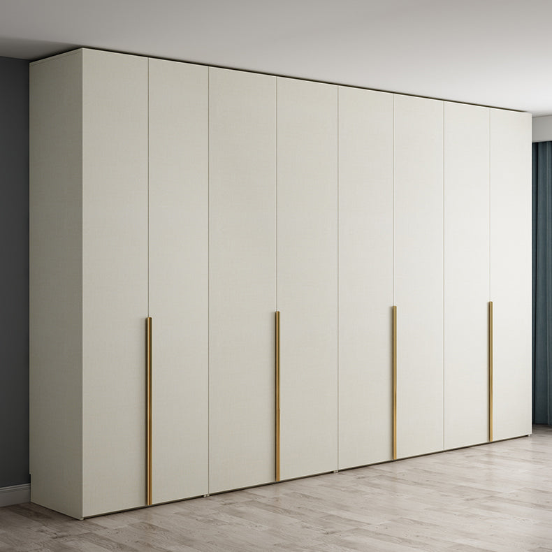 Engineered Wood Wardrobe Armoire Modern White Wardrobe for Bedroom