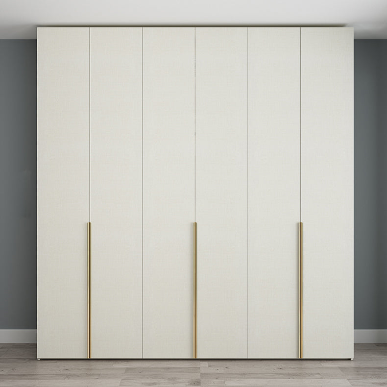 Engineered Wood Wardrobe Armoire Modern White Wardrobe for Bedroom