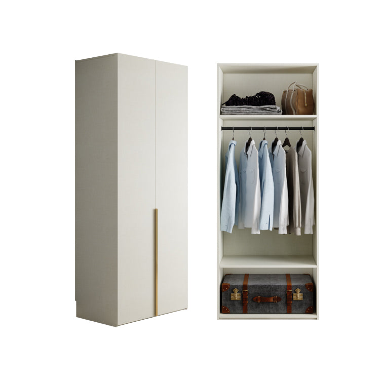 Engineered Wood Wardrobe Armoire Modern White Wardrobe for Bedroom