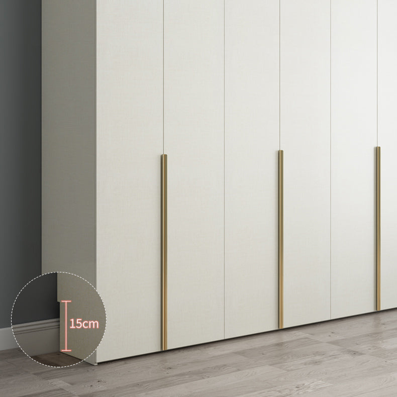 Engineered Wood Wardrobe Armoire Modern White Wardrobe for Bedroom