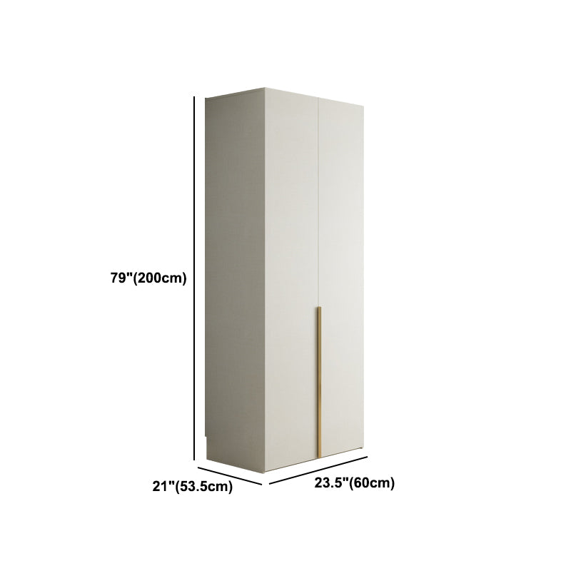 Engineered Wood Wardrobe Armoire Modern White Wardrobe for Bedroom