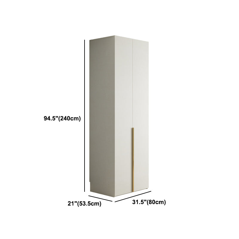 Engineered Wood Wardrobe Armoire Modern White Wardrobe for Bedroom