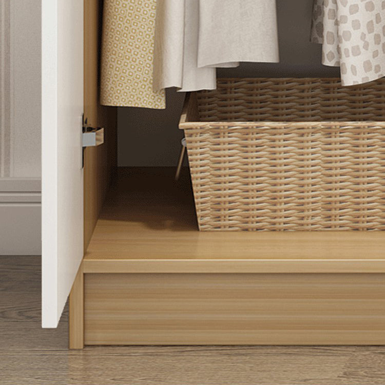 Light Wood Finish Cabinet for Bedroom Contemporary Engineered Wood Storage Cabinet