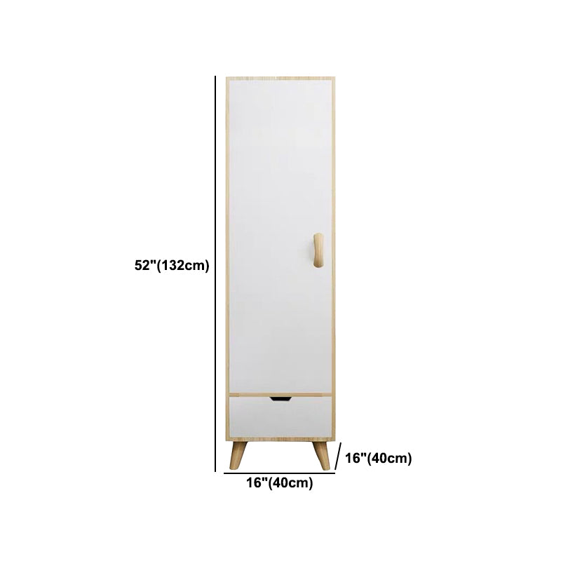 Light Wood Finish Cabinet for Bedroom Contemporary Engineered Wood Storage Cabinet