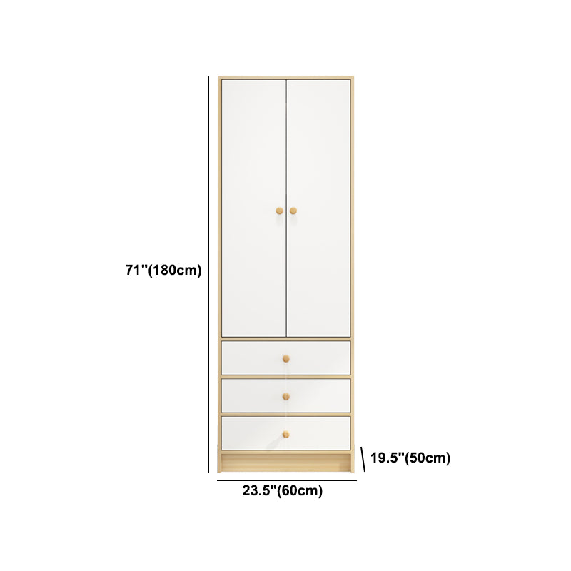 Light Wood Finish Cabinet for Bedroom Contemporary Engineered Wood Storage Cabinet