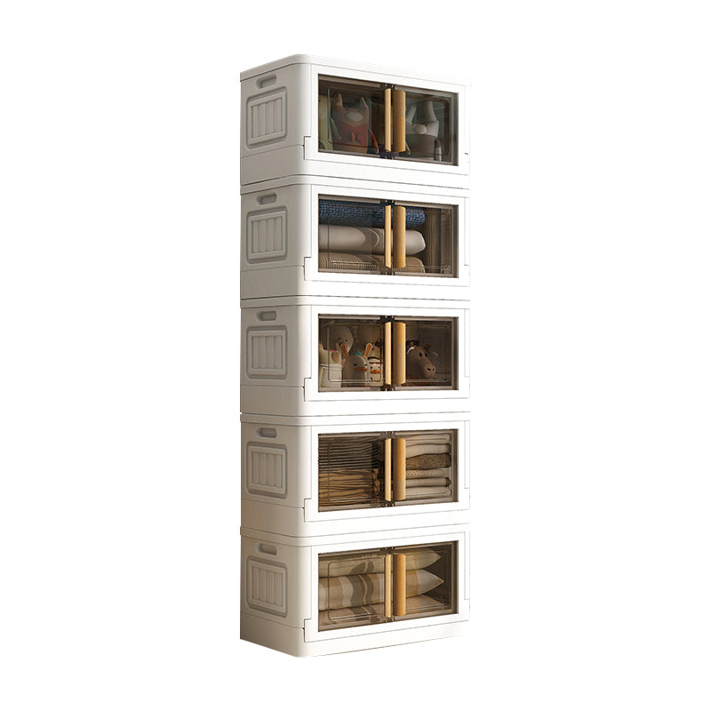 Contemporary Plastic Storage Cabinet Hinged Wardrobe Cabinet
