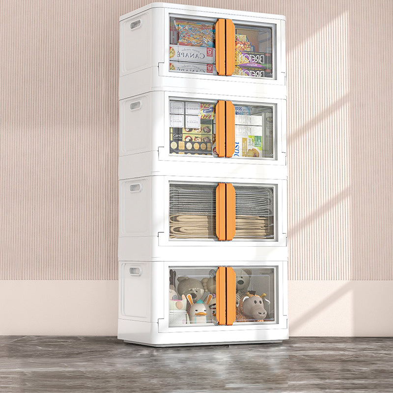 Contemporary Plastic Storage Cabinet Hinged Wardrobe Cabinet