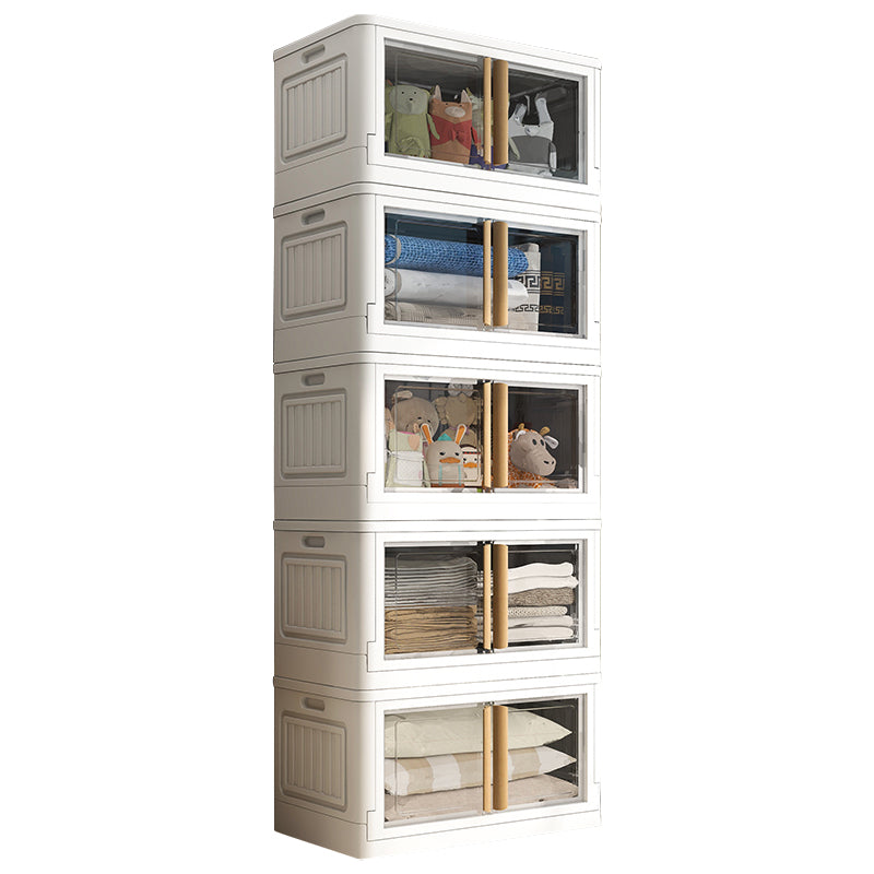 Contemporary Plastic Storage Cabinet Hinged Wardrobe Cabinet