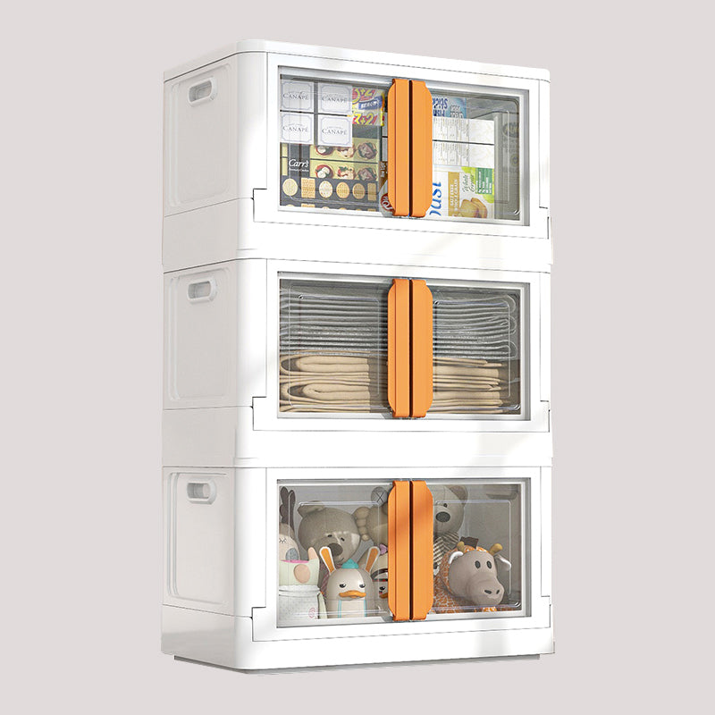 Contemporary Plastic Storage Cabinet Hinged Wardrobe Cabinet