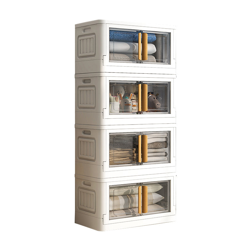 Contemporary Plastic Storage Cabinet Hinged Wardrobe Cabinet