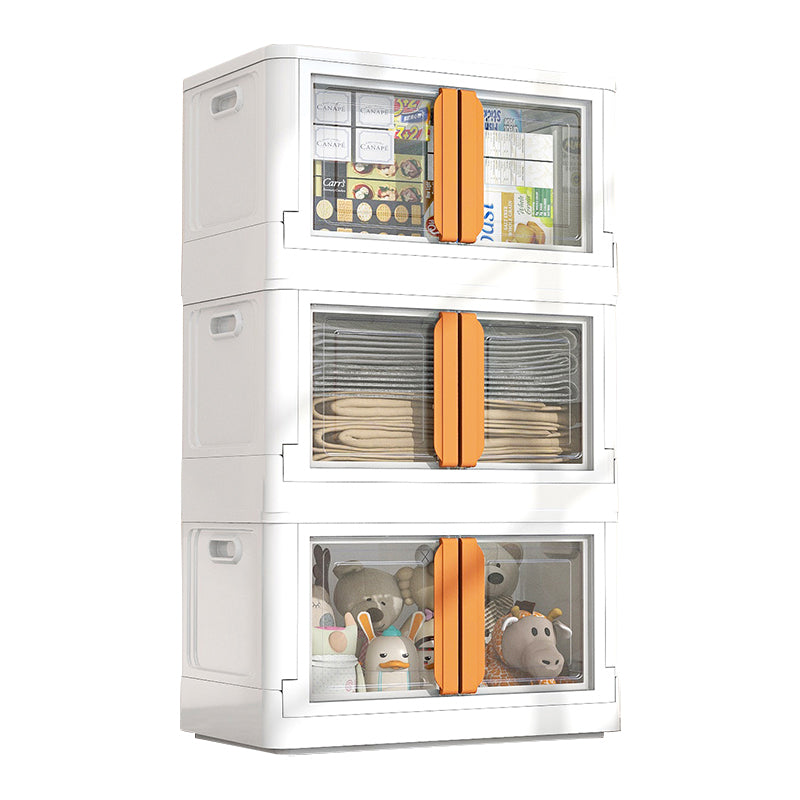 Contemporary Plastic Storage Cabinet Hinged Wardrobe Cabinet