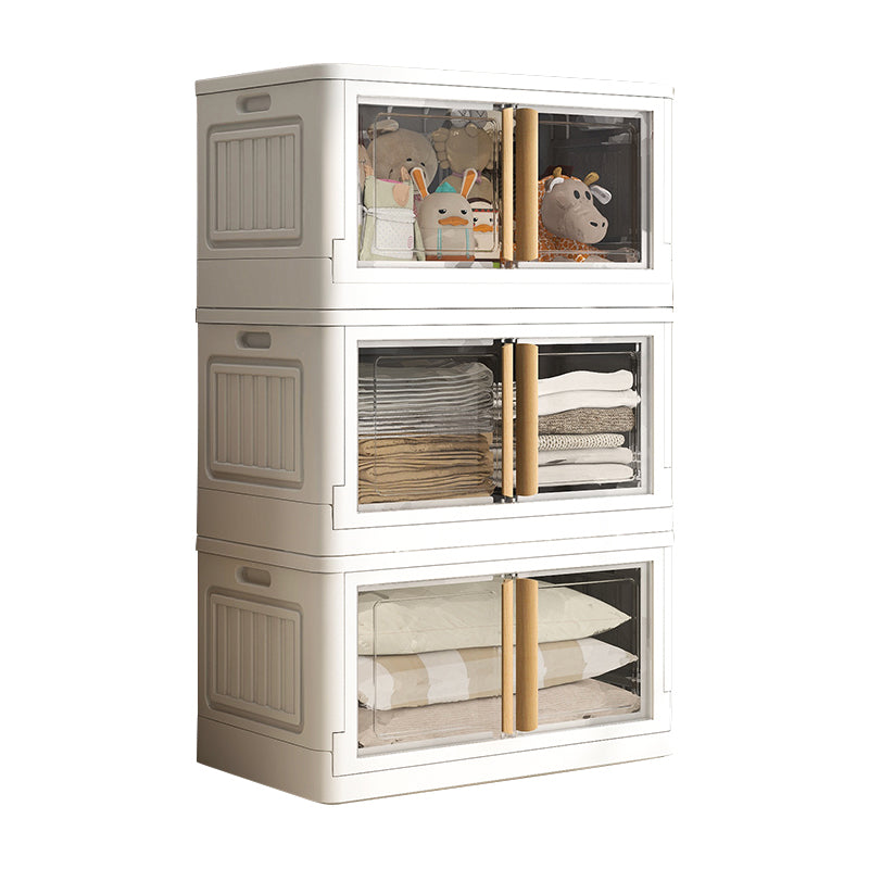Contemporary Plastic Storage Cabinet Hinged Wardrobe Cabinet
