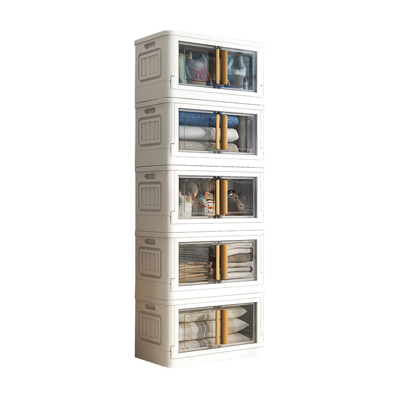 Contemporary Plastic Storage Cabinet Hinged Wardrobe Cabinet