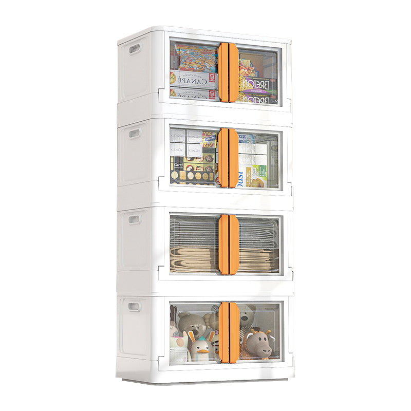 Contemporary Plastic Storage Cabinet Hinged Wardrobe Cabinet