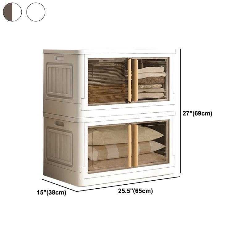 Contemporary Plastic Storage Cabinet Hinged Wardrobe Cabinet
