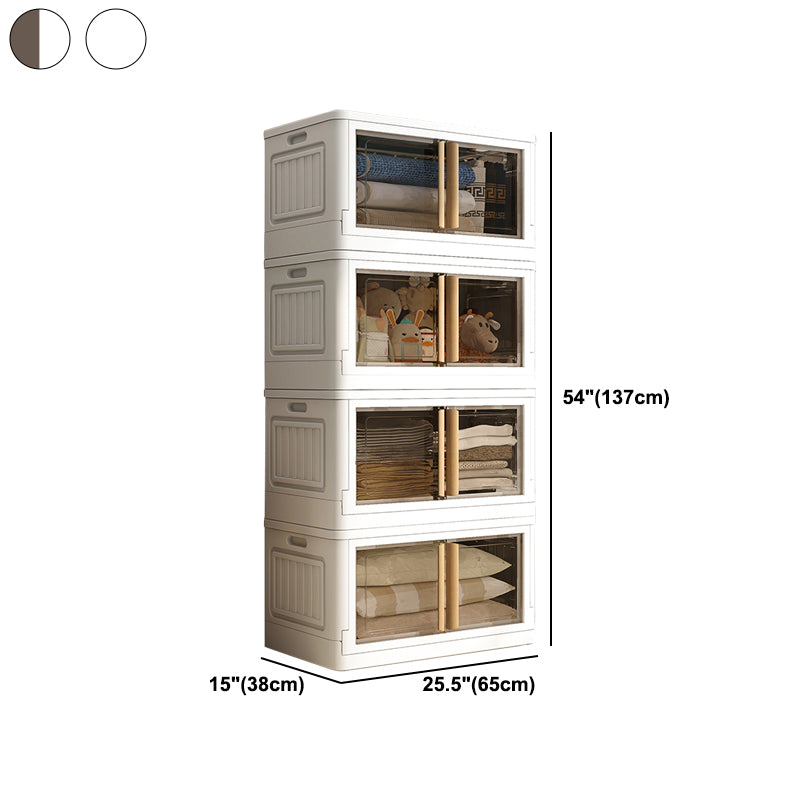 Contemporary Plastic Storage Cabinet Hinged Wardrobe Cabinet