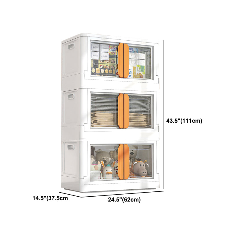 Contemporary Plastic Storage Cabinet Hinged Wardrobe Cabinet