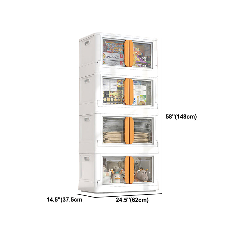 Contemporary Plastic Storage Cabinet Hinged Wardrobe Cabinet