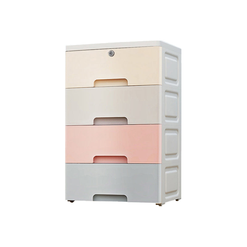 Contemporary Plastic Storage Cabinet With Drawer Non-Hanging Armoire