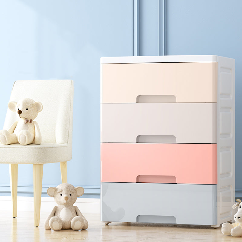 Contemporary Plastic Storage Cabinet With Drawer Non-Hanging Armoire