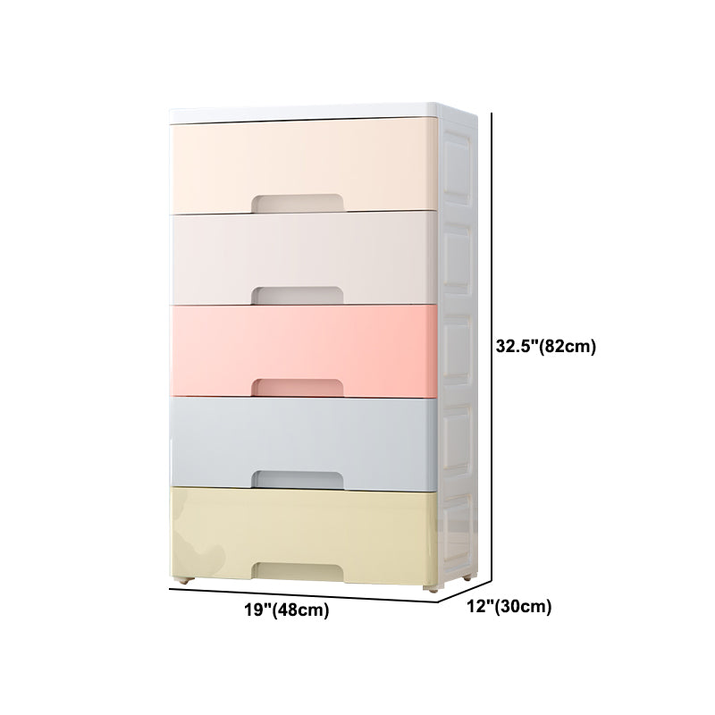 Contemporary Plastic Storage Cabinet With Drawer Non-Hanging Armoire