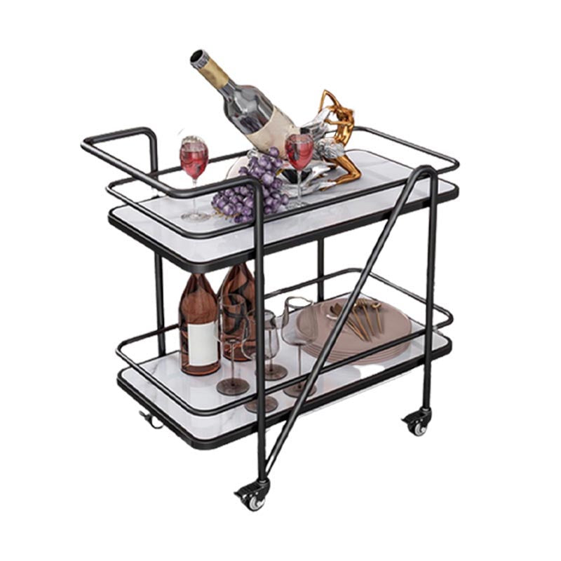 Contemporary Metal Prep Table Rolling Prep Table for Dining Room