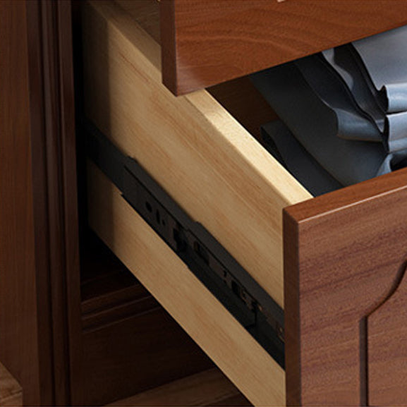 Horizontal Rubber Wood Double Dresser Modern Bedroom Storage Chest with 6 / 9 Drawers