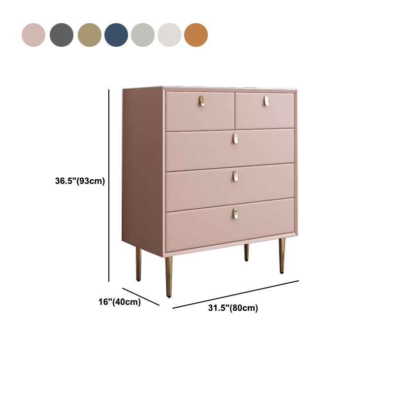 5 Drawers Vertical Wooden Lingerie Chest Modern Bedroom Storage Chest