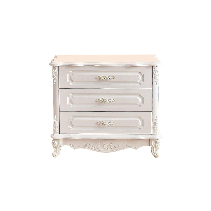 White Wood Storage Chest Dresser Modern Bedroom Storage Chest with Drawers