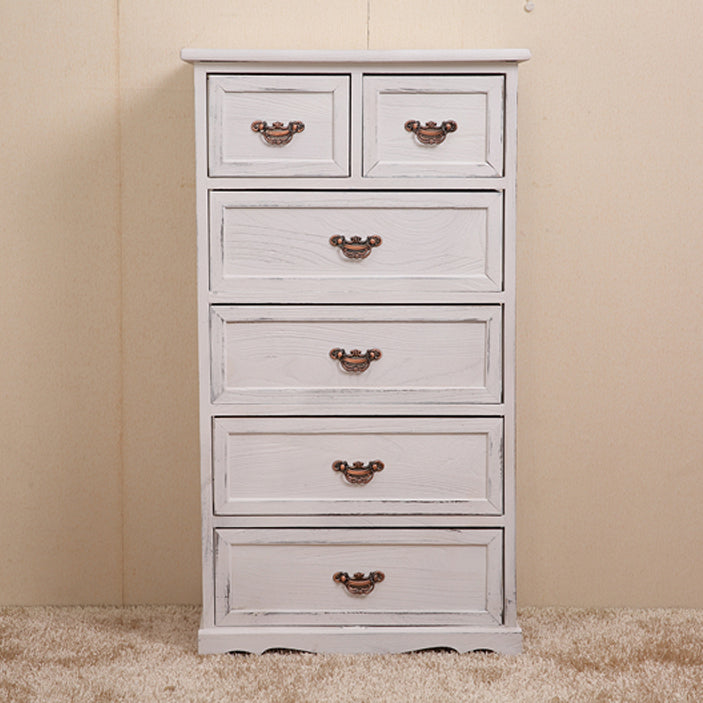 Traditional Solid Wood Lingerie Chest Vertical Storage Chest Dresser with Drawers