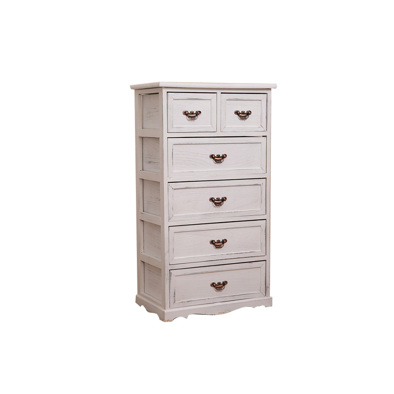Traditional Solid Wood Lingerie Chest Vertical Storage Chest Dresser with Drawers