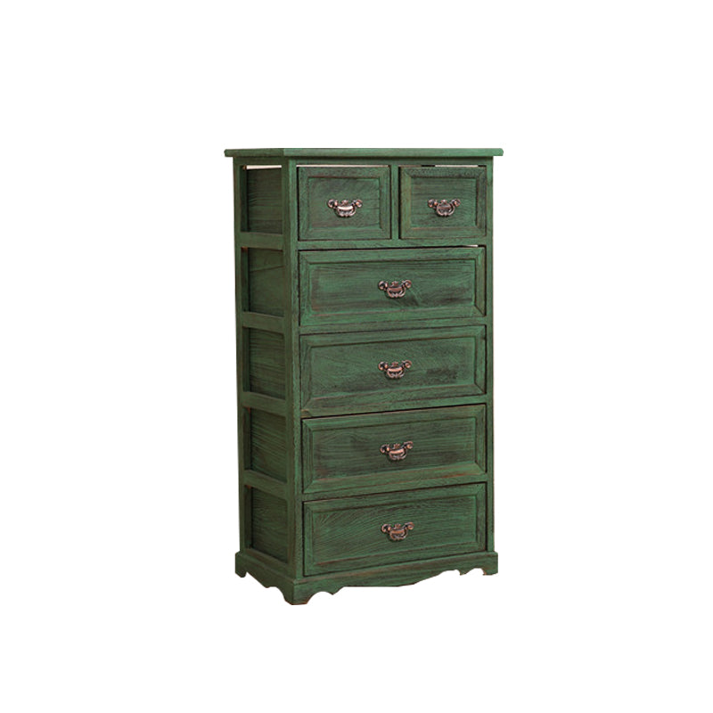 Traditional Solid Wood Lingerie Chest Vertical Storage Chest Dresser with Drawers