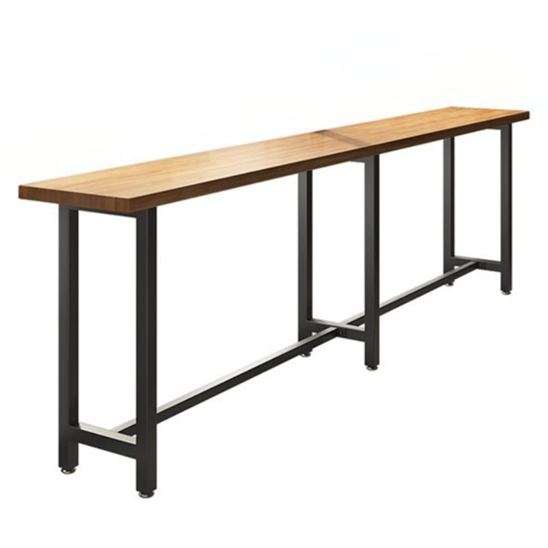 Modern 1/7 Pieces Bar Table Set Rectangle Wood Counter Table with High Stools