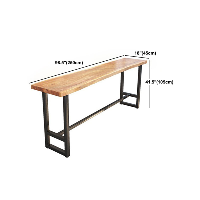 Modern 1/9 Pieces Bar Table Set Rectangle Wood Counter Table with High Stools