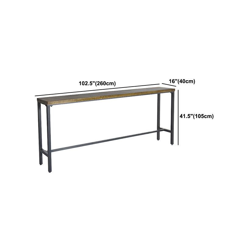 Industrial 1/6/11 Pieces Bar Table Set Rectangle Wood Counter Table with Stools