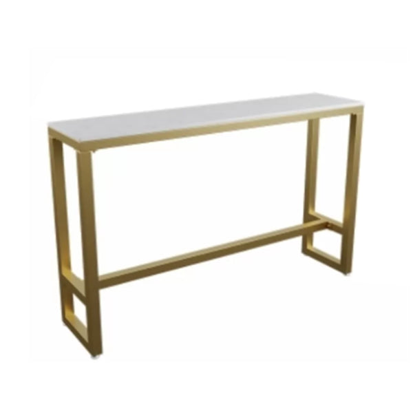 Glam 1/4/7 Pieces Bar Table Set Rectangle Pine Wood Counter Table with High Stools