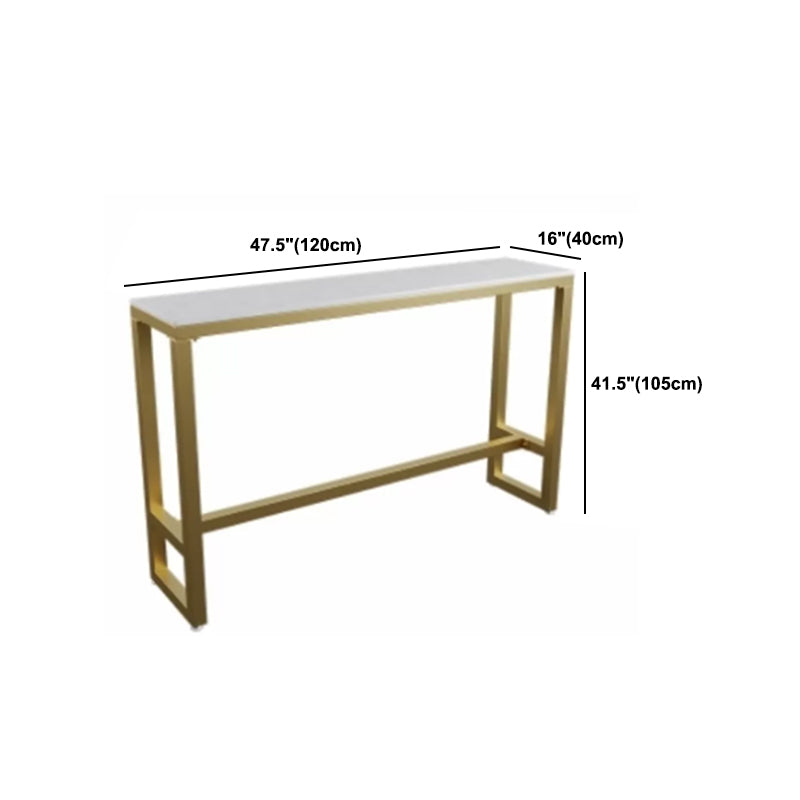 Glam 1/4/7 Pieces Bar Table Set Rectangle Pine Wood Counter Table with High Stools