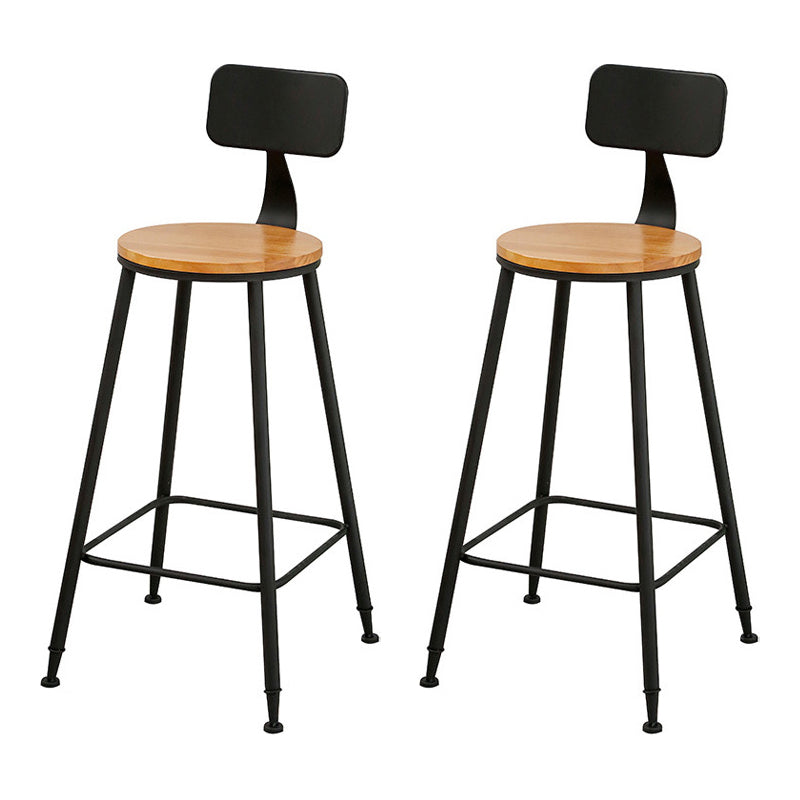 Modern Bar Set 1/2/5 Pcs Solid Wood Top Bar Table with Footrest Bar Stools