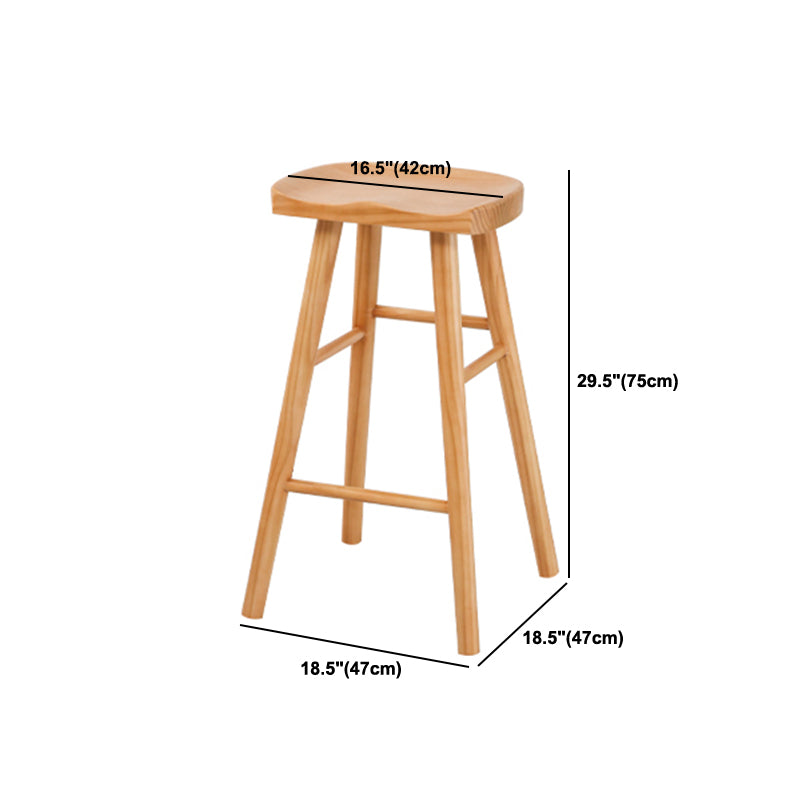 Modern Bar Set 1/2/5 Pcs Solid Wood Top Bar Table with Footrest Bar Stools