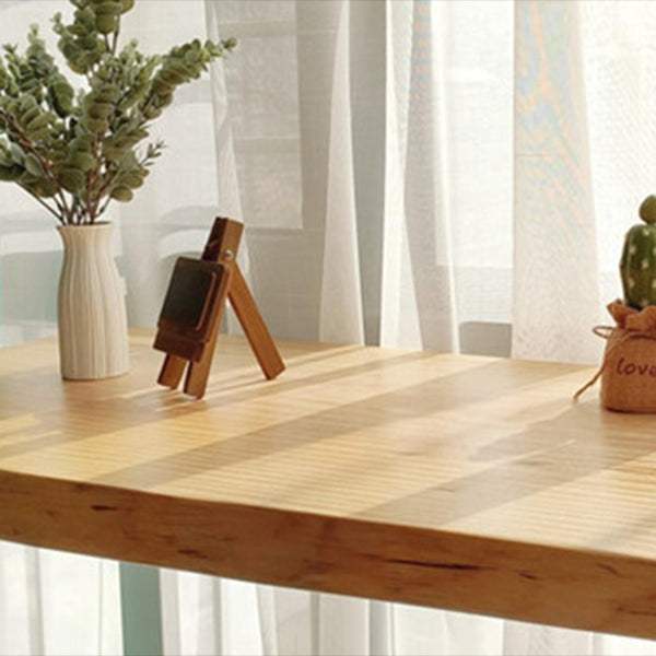 Modern Rectangle Solid Wood Bar Table Set 1/2/3 Pieces Counter Table with Wooden Stools