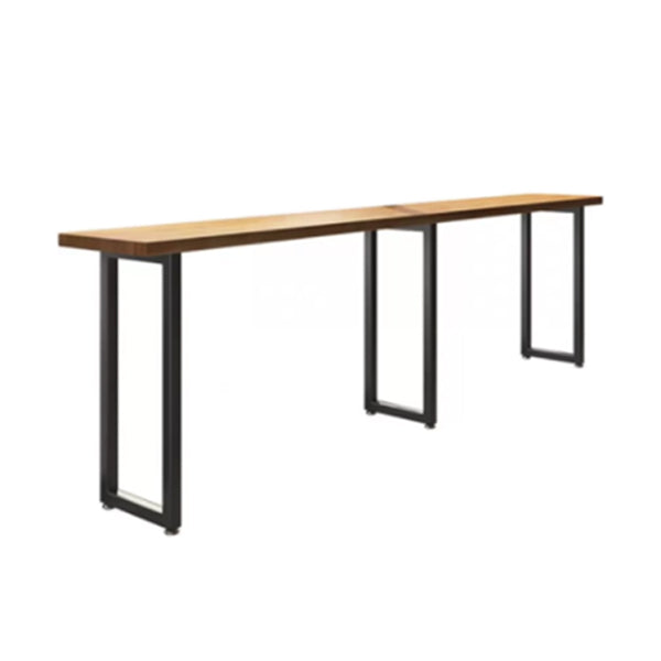 Modern 1/7 Pieces Bar Table Set Rectangle Wood Counter Table with Stools