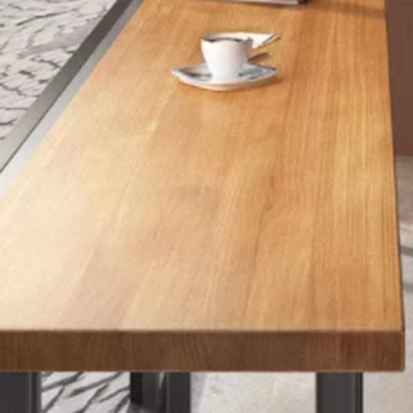 Modern 1/7 Pieces Bar Table Set Rectangle Wood Counter Table with Stools