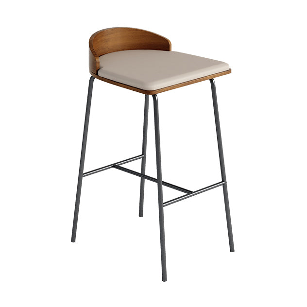 Modern Wood Bar Table Set 1/5 Pieces Counter Table with Upholstered Stools