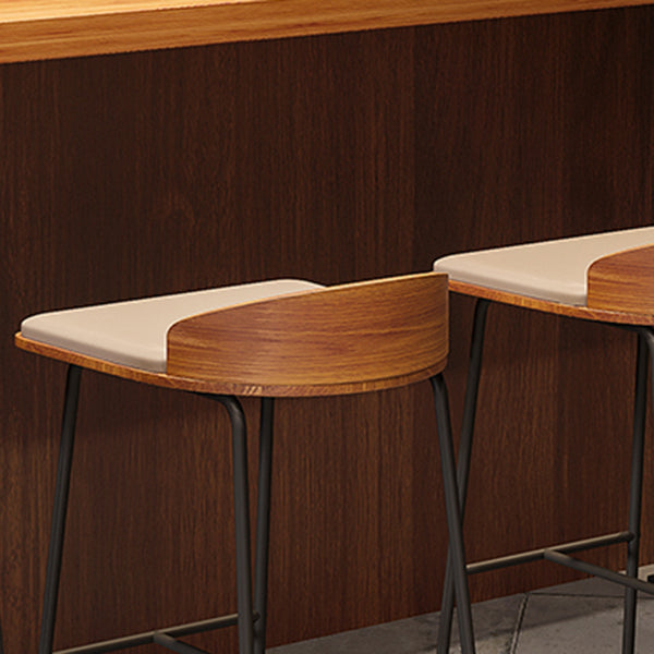 Modern Wood Bar Table Set 1/5 Pieces Counter Table with Upholstered Stools