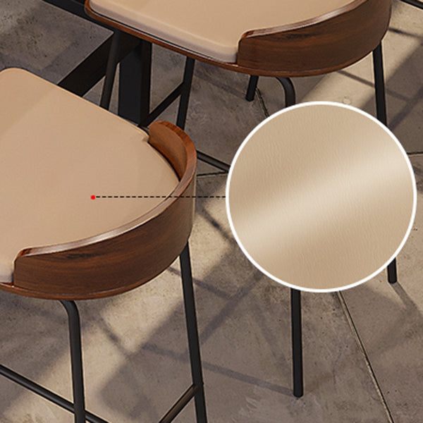 Modern Wood Bar Table Set 1/5 Pieces Counter Table with Upholstered Stools