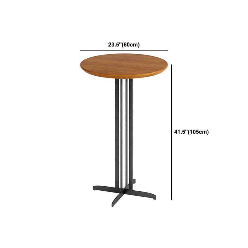 Modern Wood Bar Table Set 1/5 Pieces Counter Table with Upholstered Stools