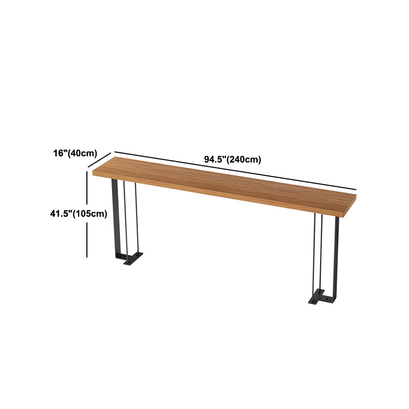 Modern Wood Bar Table Set 1/5 Pieces Counter Table with Upholstered Stools