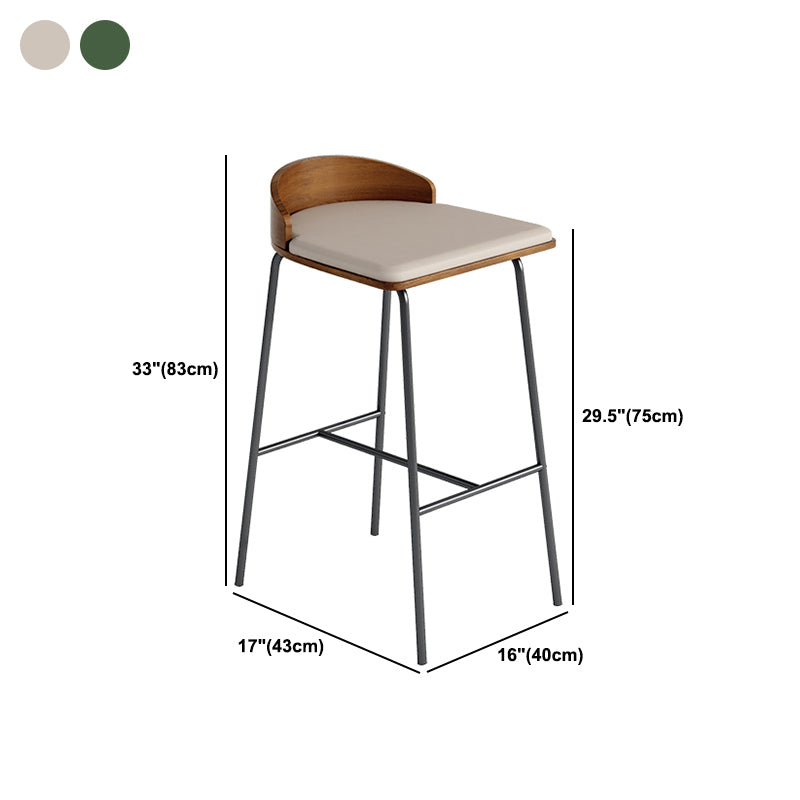 Modern Wood Bar Table Set 1/5 Pieces Counter Table with Upholstered Stools