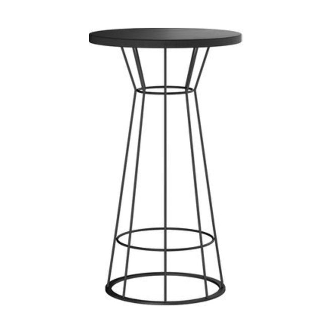 Modern Round Bar Stool and Table Set 1/2/3 Pieces Metal and Wood Pub Set